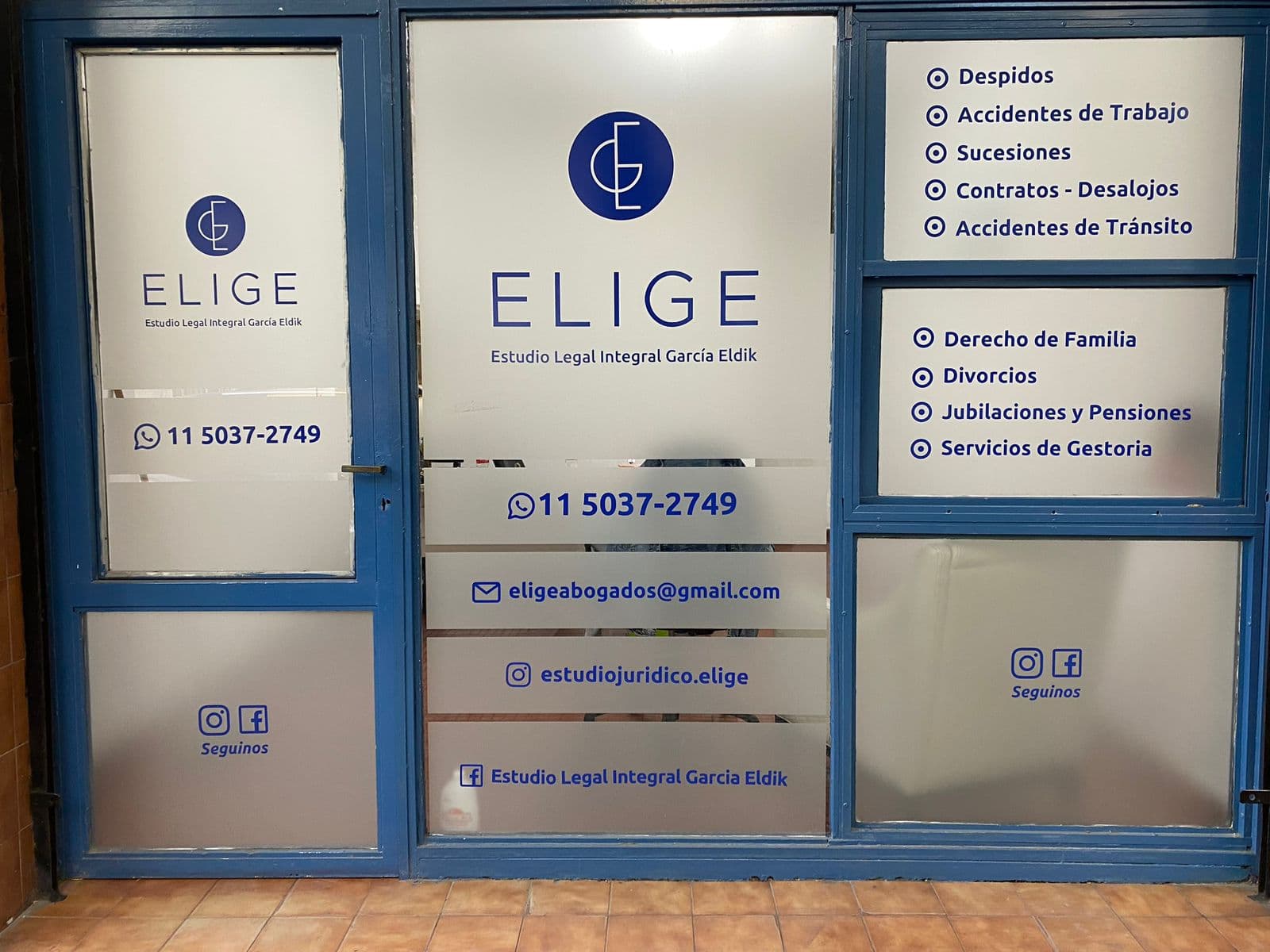 Frente del estudio ELIGE